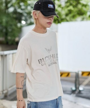 WEGO 【ユニセックス着用ITEM/MLサイズ展開】ステンシルロゴグラフィックT（SS） ホワイトアイボリー