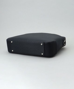 GOTAIRIKU 日本製【PELLE MORBIDA】型押しレザー ブリーフバッグ ネイビー系