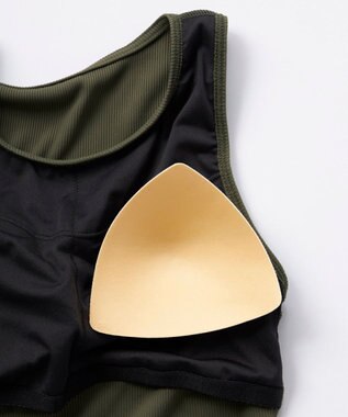 OP／FILA 【Ocean Pacific】ラッシュガードロングボトム付き タンクトップデザイン水着4点セット カーキ