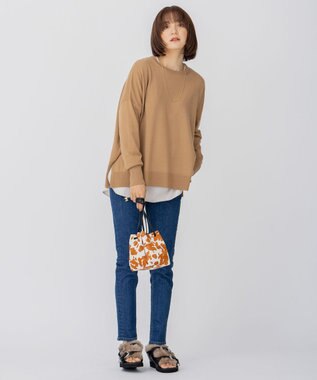 23区 【12色展開/新色追加】ウーステッドウール ビッグシルエット ニット [WEB限定]キャメル系