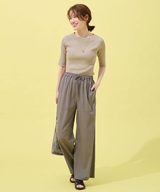 ANY ラメリブニット ベージュ