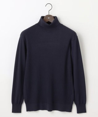 JOSEPH ABBOUD 【洗える/チクチクしない/3シーズン対応】SNOWY タートルネック ニット ネイビー系