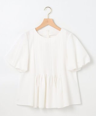 組曲 S ドビーストライプピンタック ブラウス アイボリー系