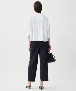 ICB 【接触冷感・UVカット・洗える】ヴィンテージスパンブロード バンドカラーシャツ オフホワイト系