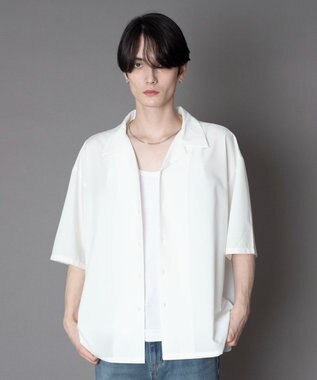 WEGO 【セットアップ対応】TRオープンカラーシャツ（SS） ホワイト