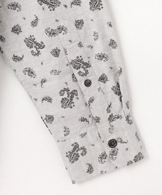 JOSEPH ABBOUD 【柔らか】シャンブレーツイルピーチ シャツ ライトグレー系6