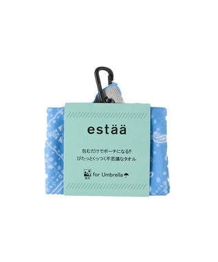 MOONBAT エスタ (estaa) くっつきタオル スモールガーデン ネイビーブルー