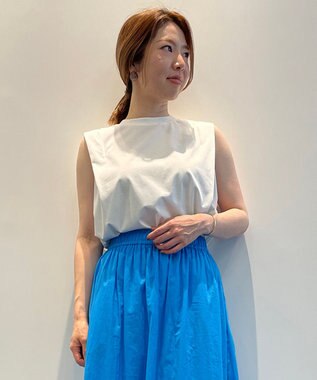 UNFILO 冷感UVケアノースリカットソー ホワイト系