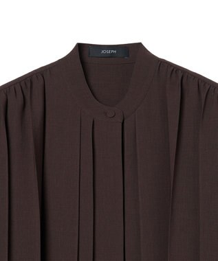 JOSEPH エアリープリッセ　ロングスリーブブラウス Ebony