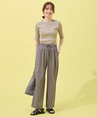 ANY ラメリブニット ベージュ