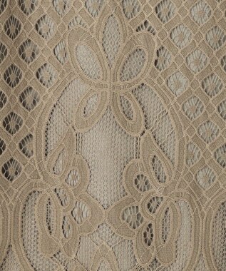 自由区 L パネルレース ブラウス カーキ