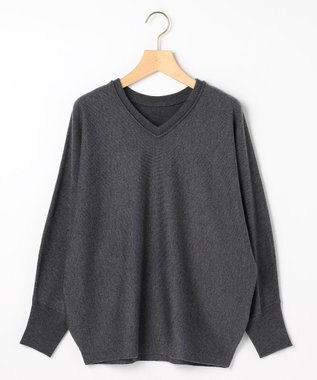 組曲 S 【前後着用可】ニューシックニットＶネック プルオーバー グレー系