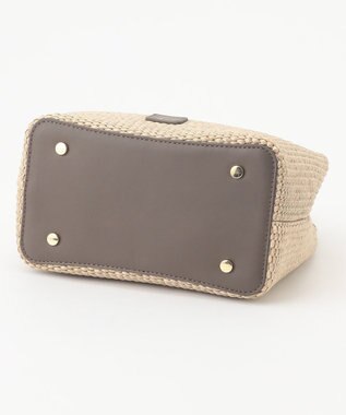 J.PRESS LADIES 【2way】 バンブー カゴ バッグ ナチュラル×モカ系