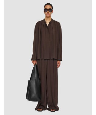 JOSEPH エアリープリッセ　ロングスリーブブラウス Ebony