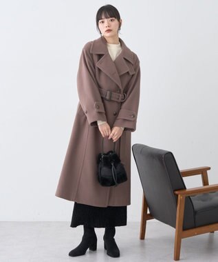earth music&ecology 3WAYカラーロングコート Mocha