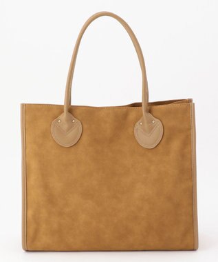 UNBILLION cachecache 丸手根革スクエアトートバッグ キャメル