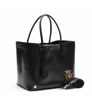 A.D.M.J. 【撥水】リバティソフト34ｃｍ中仕切 トート ブラック