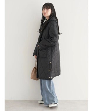 earth music&ecology ２ｗａｙキルティングコート Black