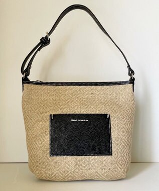 Hekhèr Le Style de Vie 【日本製 / 3WAY】ジュート×牛革 ショルダーバッグmedium ブラック