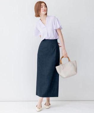 23区 PELLICO セミスクエアトゥ バックル パンプス ライトイエロー系