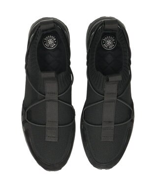 INTER-CHAUSSURES 【BUSSOLA】ニットスリッポンスニーカー ブラック雑材