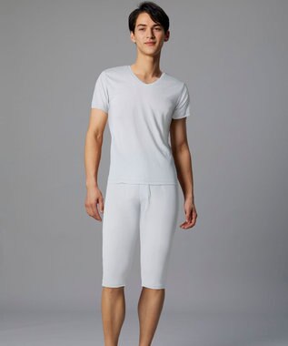 WACOAL MEN インナー　【ムレからの解放】　吸放湿性　吸汗速乾　通気性　3分袖　/ブロス　GL3310 グレー