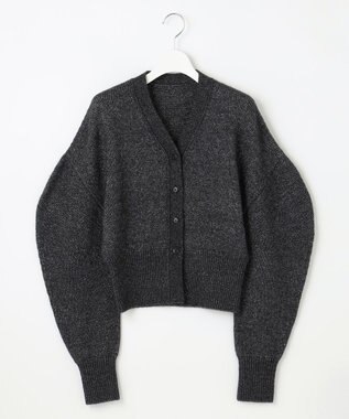 23区 【エステータ】シャイニーカーディガン チャコールグレー
