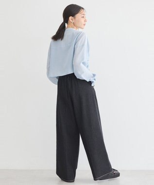 earth music&ecology フロントドロストショートシャツ Sax