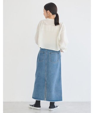 earth music&ecology フロントドロストショートシャツ Ivory