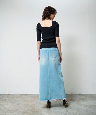 GRACE CONTINENTAL スクエアーネックトップ ブラック