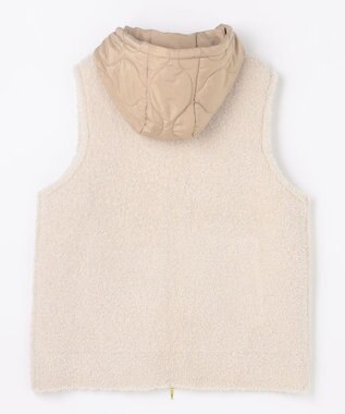 ANY L 【手洗い可】キルトコンビベスト ライトベージュ