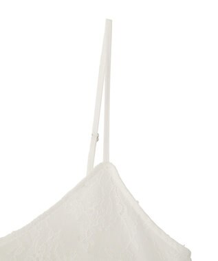 earth music&ecology フリンジレースバックリボンキャミ Off White