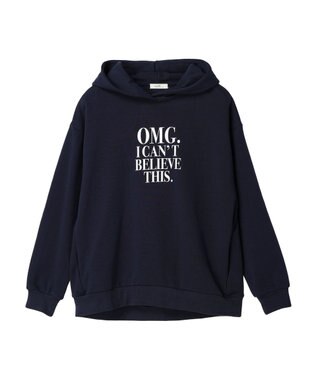 earth music&ecology ロゴスウェットフーディー Navy