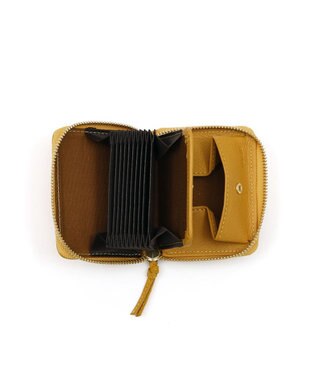 UNBILLION ペルケ perche / イタリアンレザー・ジャバラカードウォレット マスタード