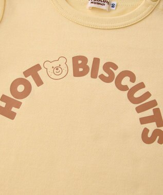 MIKI HOUSE HOT BISCUITS 【70-120cm】ロゴシリーズ 半袖Tシャツ 黄