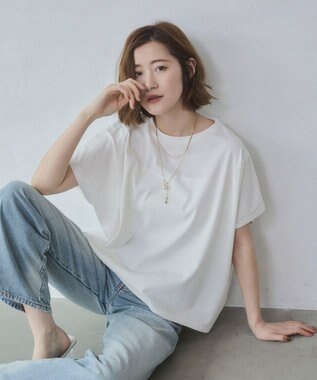 WEGO 【2026春夏新作】接触冷感フレンチスリーブT オフホワイト