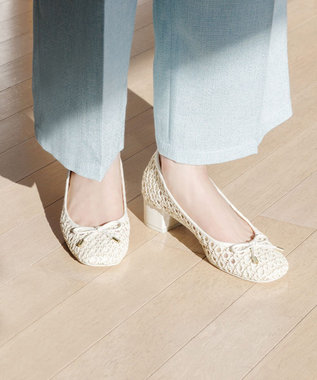 TOCCA CROCHET WITH RIBBON PUMPS パンプス アイボリー系