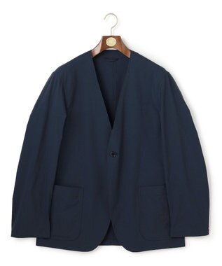 J.PRESS MEN 【J.PRESS ORIGINALS】【UNISEX】Nylon Polyurethane Dray Stretch No Collar Jacket ネイビー系
