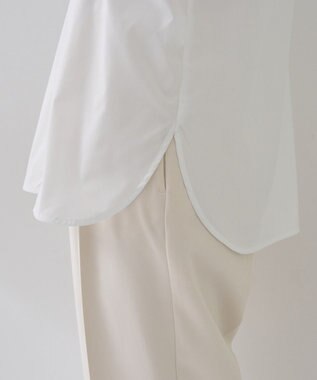 YECCA VECCA イージケアフリルカラーシャツ Off White