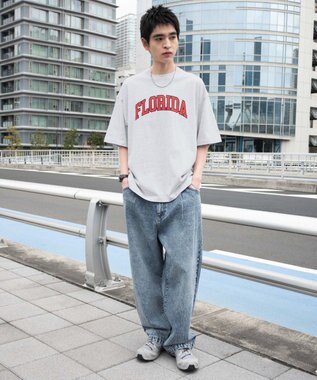 WEGO 【ユニセックス着用ITEM】アクセ付きグラフィックT（SS） アッシュグレー