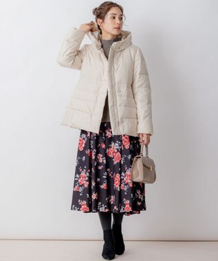 組曲 【洗える】パフィダウンジャケット アイボリー系