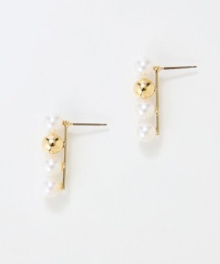 Phoebe 【金属アレルギー対応】ミックスドットピアス　ゴールド/ニッケルフリー/パール ゴールド