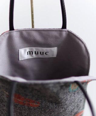 AND WOOL 鳥の羽刺繍のバッグ グレー