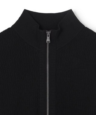 JOSEPH HOMME 【新柄】 ヴィスコースリンクス　ハイネックジップアップカーディガン ブラック系