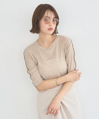 earth music&ecology ハイショクメロートップス Beige