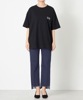 NAVE タブチ×NAVE プリント半袖Ｔシャツ ブラック系