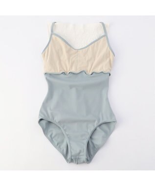 Chacott 【ノーソイングニット】ノースリーブレオタード シーグリーン