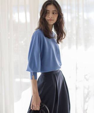 組曲 S フラワーメタルドルマン ニット ブルー系