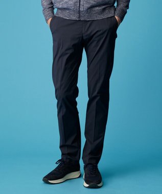 JOSEPH ABBOUD 【ウエストも伸びる!/ストレッチ/軽量/Eco撥水】マイクロピケストレッチ パンツ ネイビー系