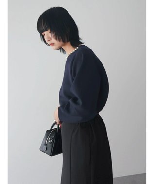 Green Parks パール付ポンチカットプルオーバー Navy